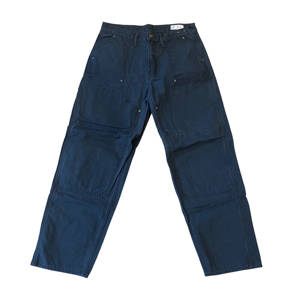 GAP Baggy Carpenter Pants Navy  Wash‎ Mens 33x32 Cotton Workwear Trousers